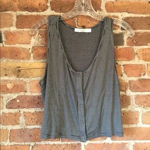 MINKPINK Button-Front Racerback Tank